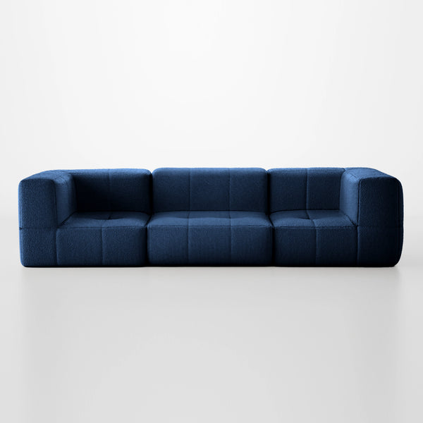 Sofá na Caixa Modular 3 Lugares em Bouclé Linho – Conforto premium, sem complicação! 🛋️📦