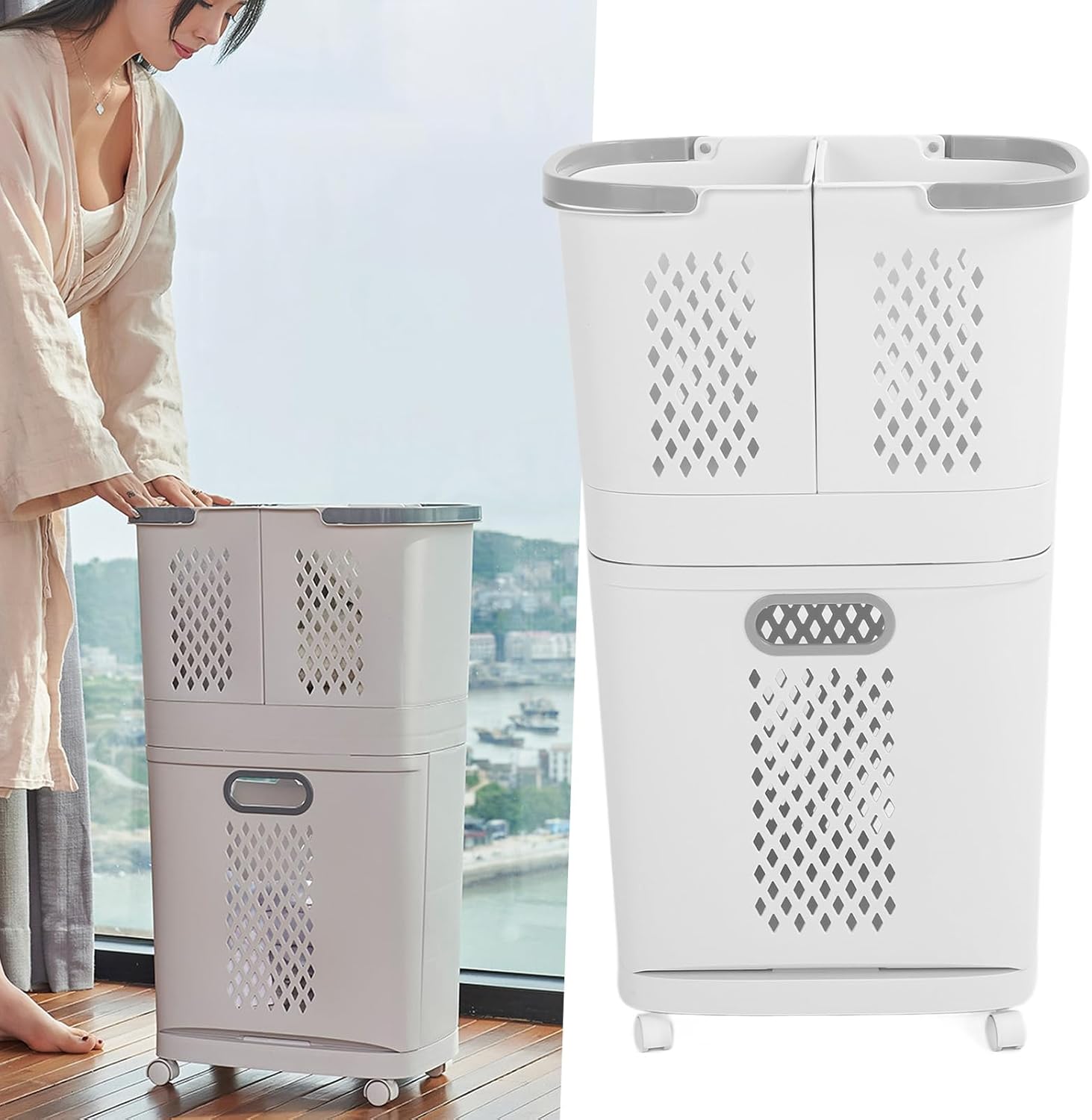 SmartBin Laundry™ – O Cesto Inteligente que Organiza com Estilo e Eficiência