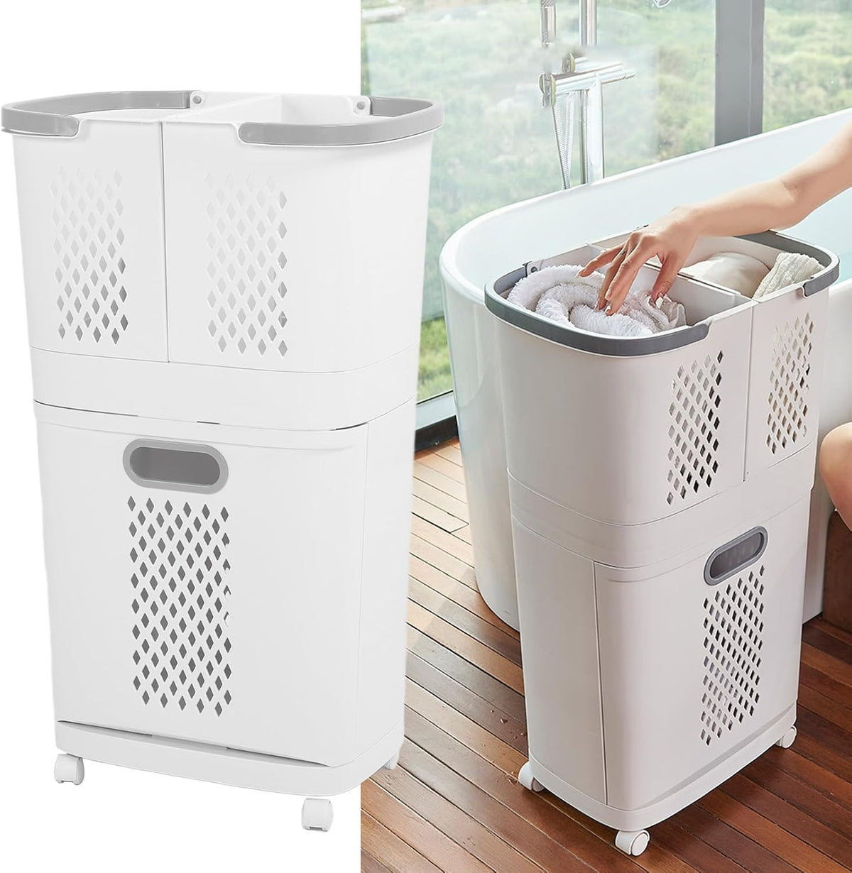 SmartBin Laundry™ – O Cesto Inteligente que Organiza com Estilo e Eficiência