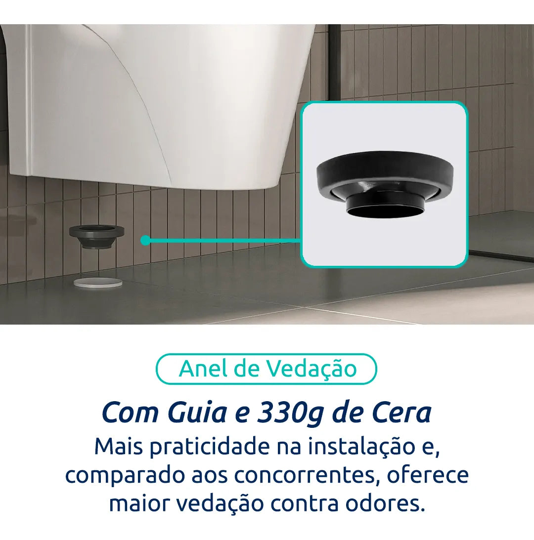Vaso Sanitário Monobloco Caixa Acoplada Completo - Privada Cor Branco