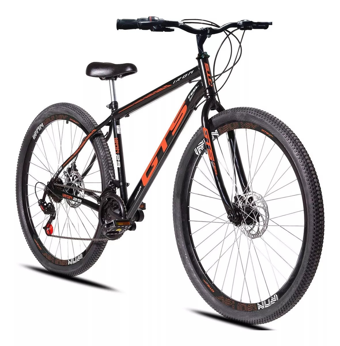 Bicicleta mountain bike GTS Feel Iron 21 Marchas Aro 29 tamanho do Quadro 17" - preto/verde