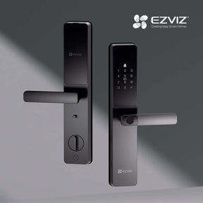 Fechadura Digital Inteligente Ezviz Cartão Senha Dl05 Wifi Cor Cinza
