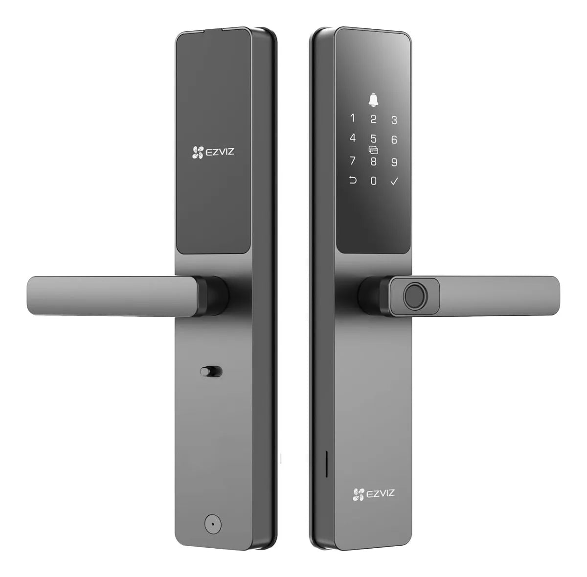 Fechadura Digital Inteligente Ezviz Cartão Senha Dl05 Wifi Cor Cinza
