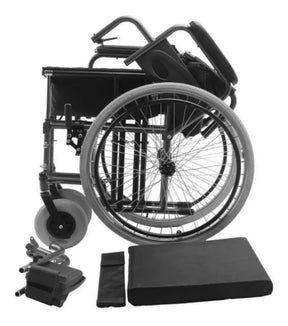 Cadeira de Rodas Aço Dobrável até 120 Kg Assento 46 cm D400 Dellamed (VALOR PROMOCIONAL)