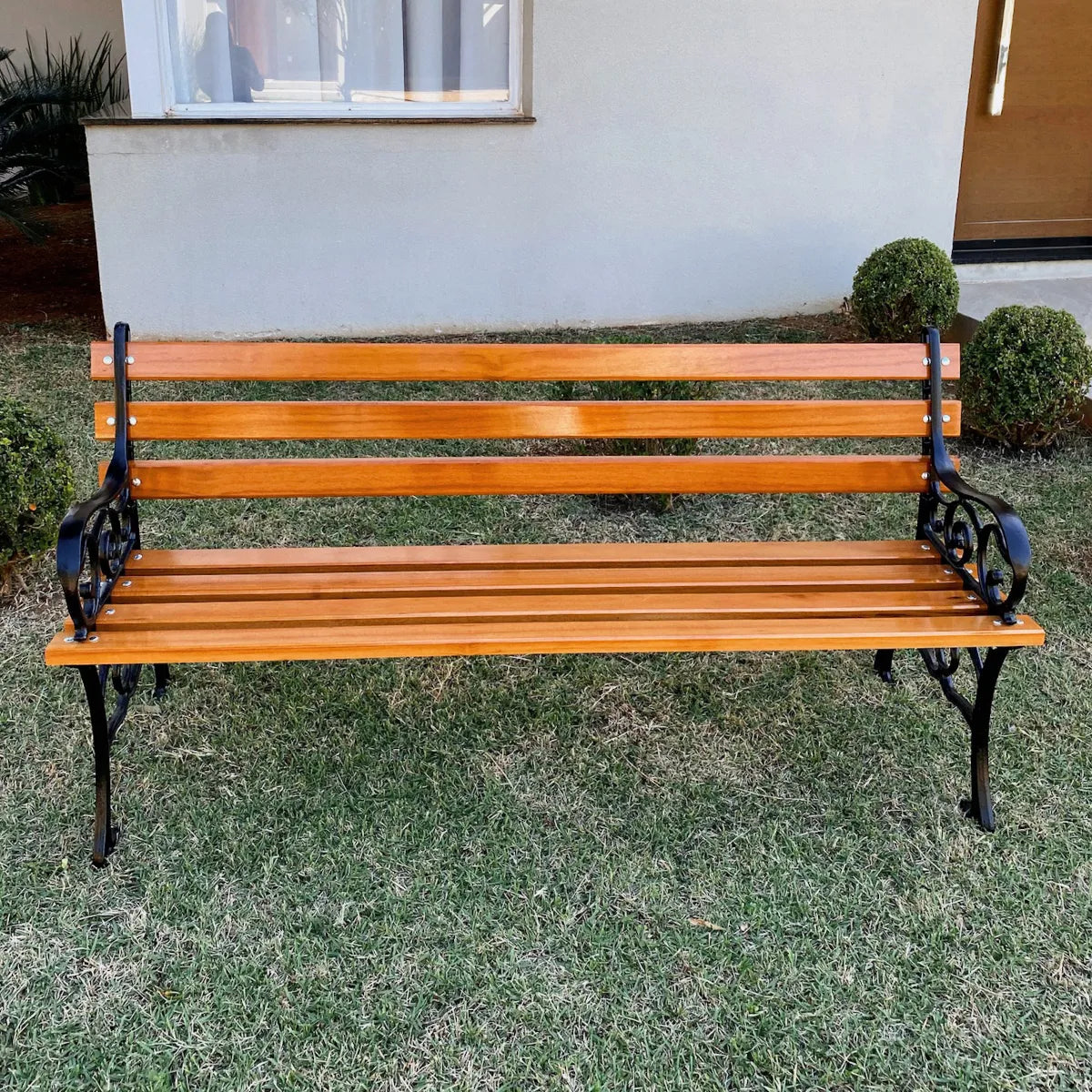 Banco De Jardim Frances 7 Réguas 150 Cm Madeira De Lei Praça
