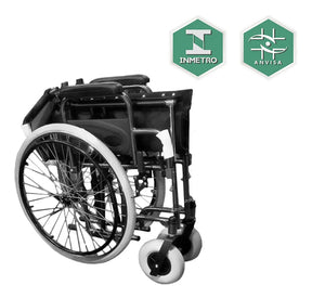 Cadeira de Rodas Aço Dobrável até 120 Kg Assento 46 cm D400 Dellamed (VALOR PROMOCIONAL)