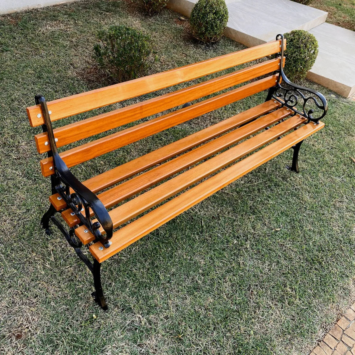 Banco De Jardim Frances 7 Réguas 150 Cm Madeira De Lei Praça