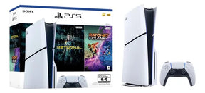 Console PlayStation 5 Midia Fisica Slim Branco 1TB Returnal e Ratchet e Clank Controle Sem Fio Dualsense Branco