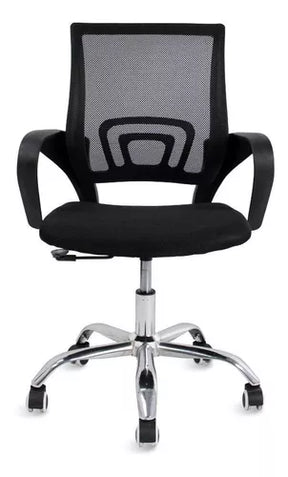 Cadeira de Escritório Pctop Office Fit 1001 9050 Ergonômica Preta com Estofado de Mesh y Tecido