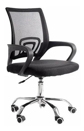 Cadeira de Escritório Pctop Office Fit 1001 9050 Ergonômica Preta com Estofado de Mesh y Tecido