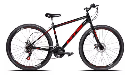Bicicleta mountain bike GTS Feel Iron 21 Marchas Aro 29 tamanho do Quadro 17" - preto/verde