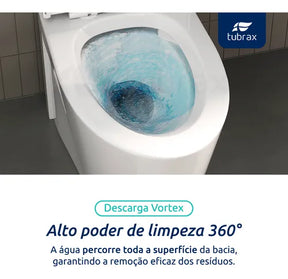 Vaso Sanitário Monobloco Caixa Acoplada Completo - Privada Cor Branco