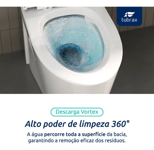 Vaso Sanitário Monobloco Caixa Acoplada Completo - Privada Cor Branco