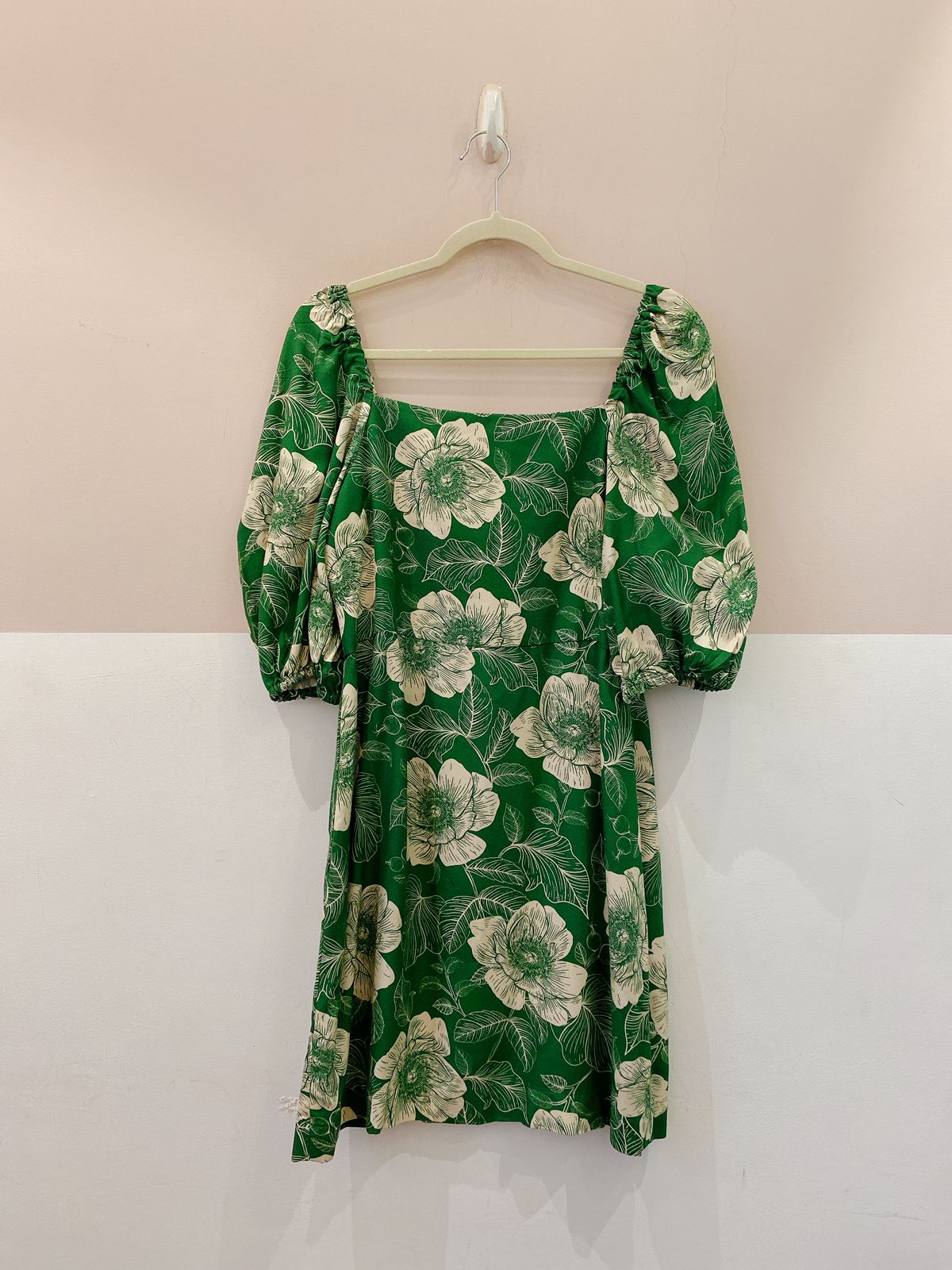 Vestido curto verde mangas Leeloo 42