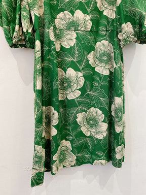 Vestido curto verde mangas Leeloo 42