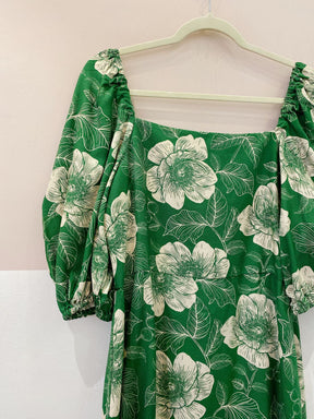 Vestido curto verde mangas Leeloo 42