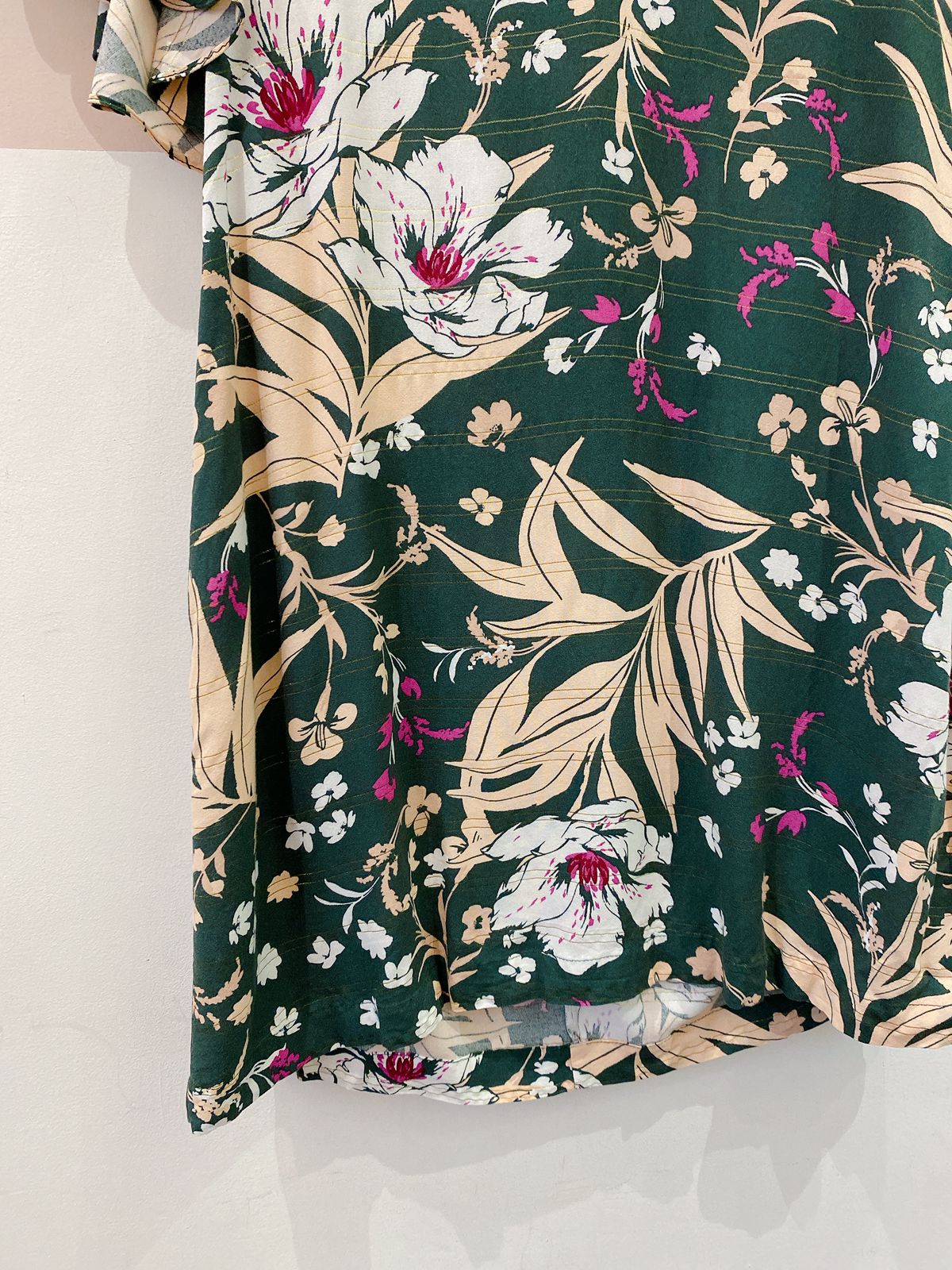 Vestido curto verde florido Maria Filó M