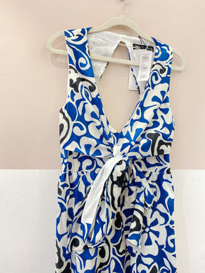Vestido estampado decote Zara P