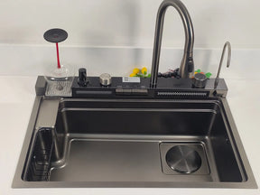 Cuba Cozinha Gourmet Luxo Aço Inox Pia De Cozinha Com Acessórios e Conjunto De Torneiras 81X50X27cm